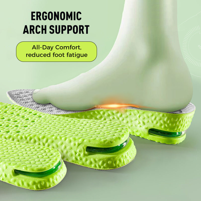 Comfortable Insoles with Air Cushion and Height-Increasing Effect