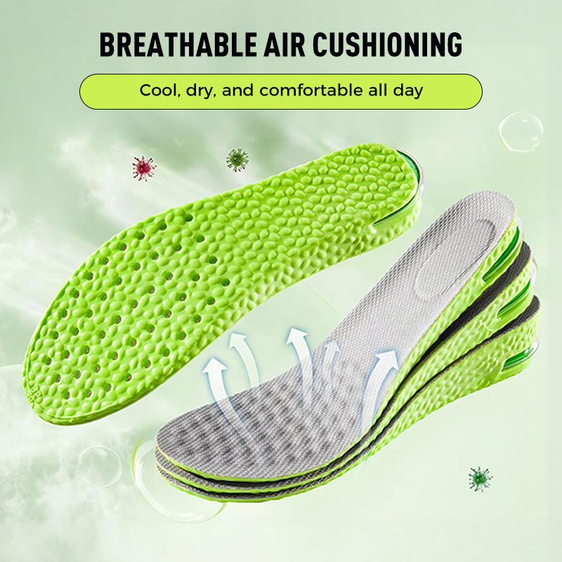 Comfortable Insoles with Air Cushion and Height-Increasing Effect