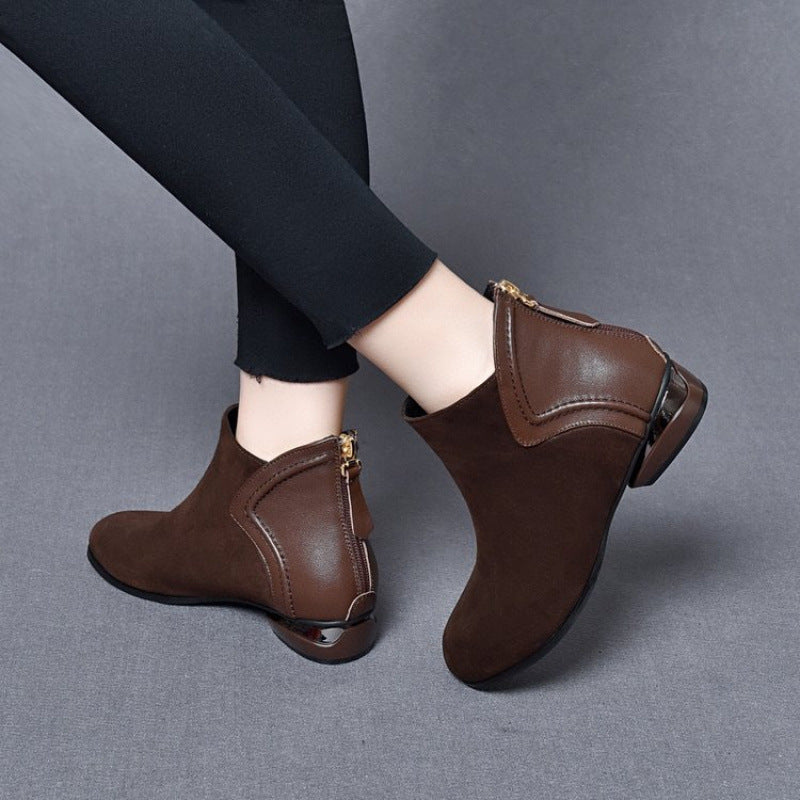 Women's Low-Heel Winter High-Top Ankle Boots