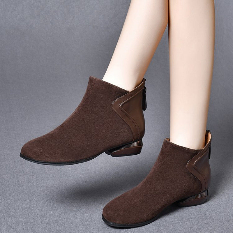 Women's Low-Heel Winter High-Top Ankle Boots