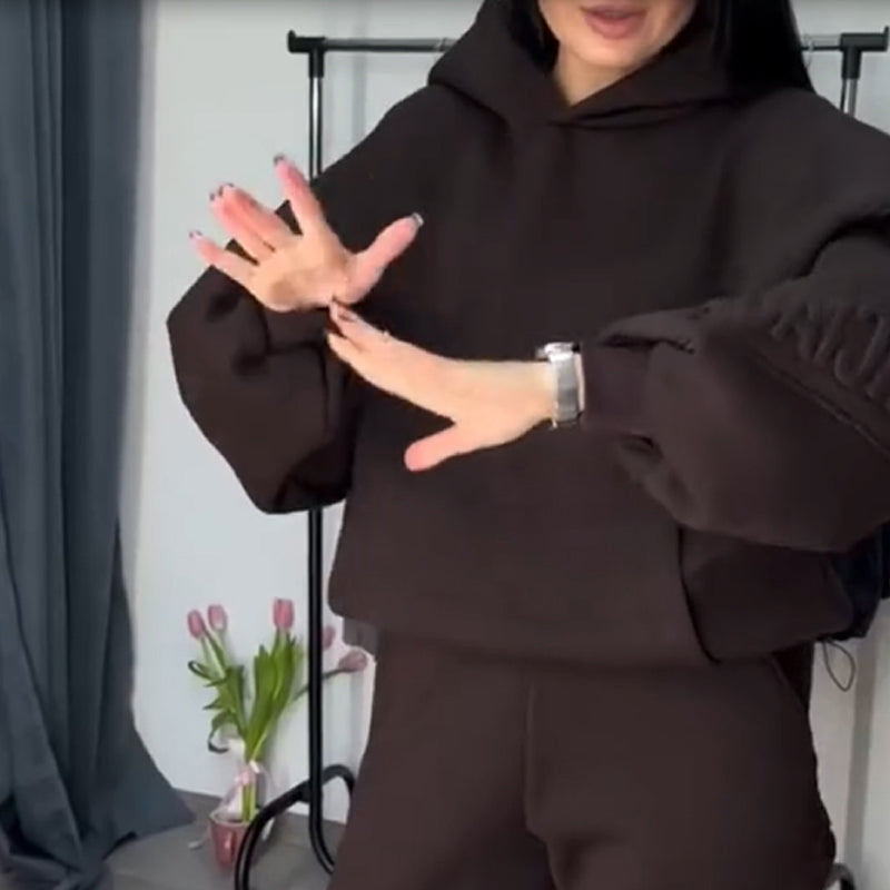 Women's 2-Piece Hooded Tracksuit Set