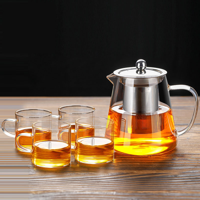 Glass Teapot with Removable Stainless Steel Infuser