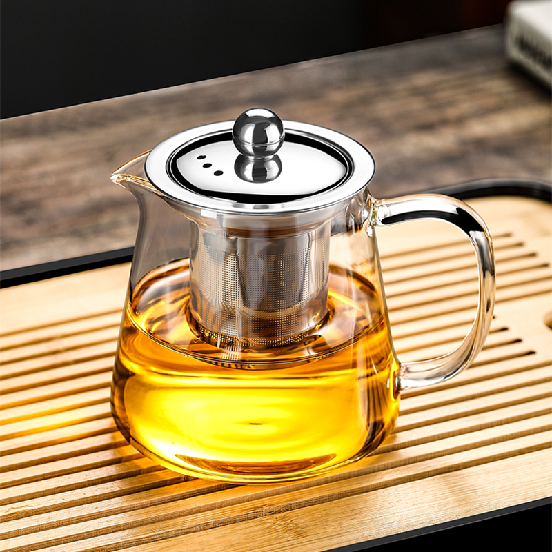 Glass Teapot with Removable Stainless Steel Infuser