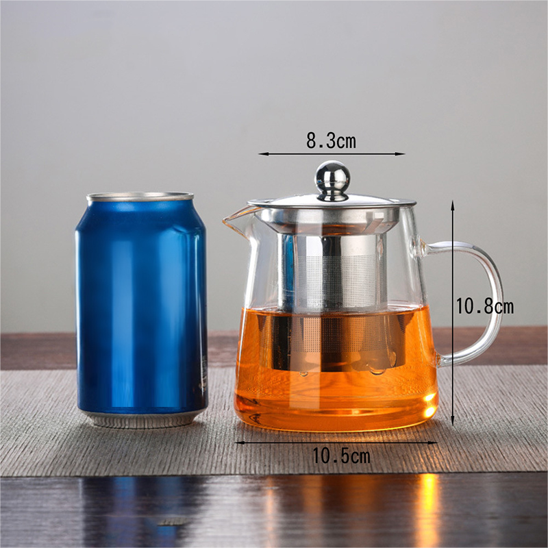 Glass Teapot with Removable Stainless Steel Infuser