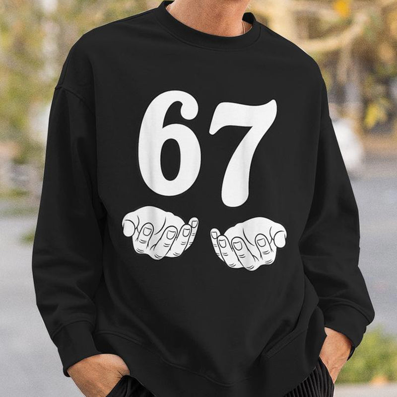 Funny 67 Meme Hand Gesture Sweatshirt