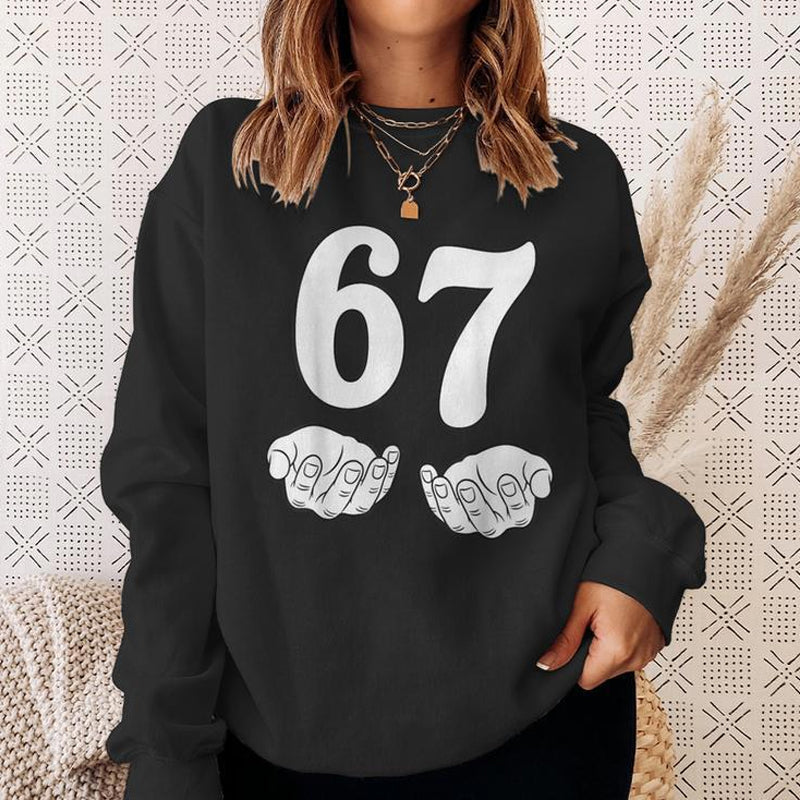 Funny 67 Meme Hand Gesture Sweatshirt