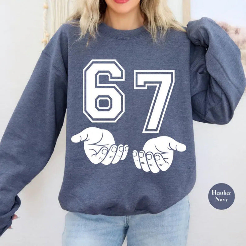 Funny 67 Meme Hand Gesture Sweatshirt