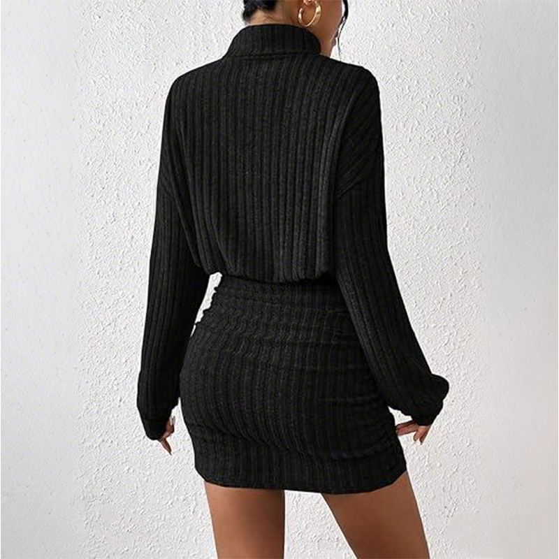 Women's Ruched Knit Bodycon Dress