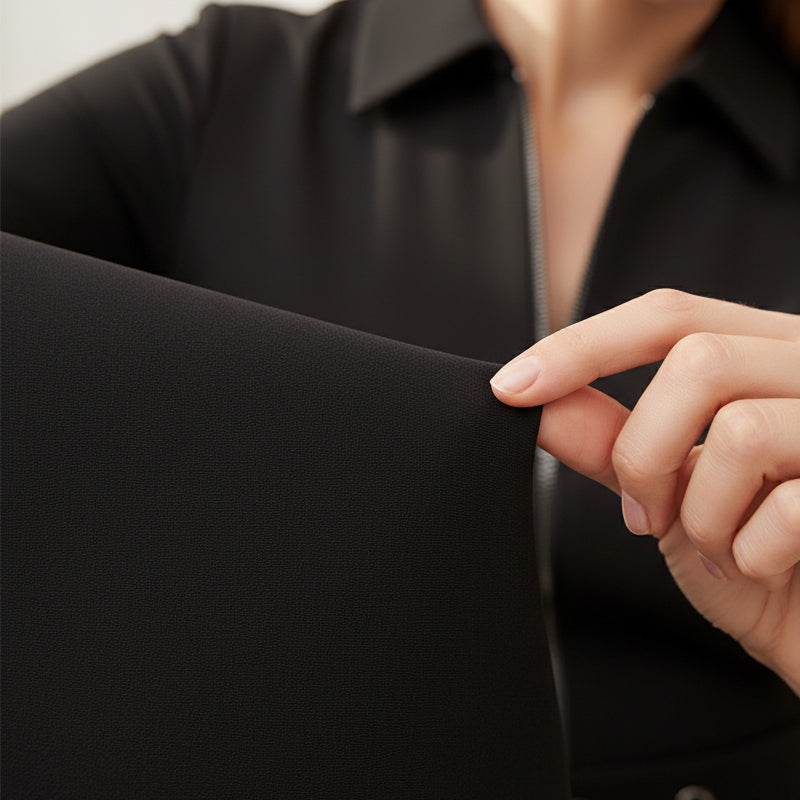 Women's Long Sleeve Full Zip-Front Bodycon Dress