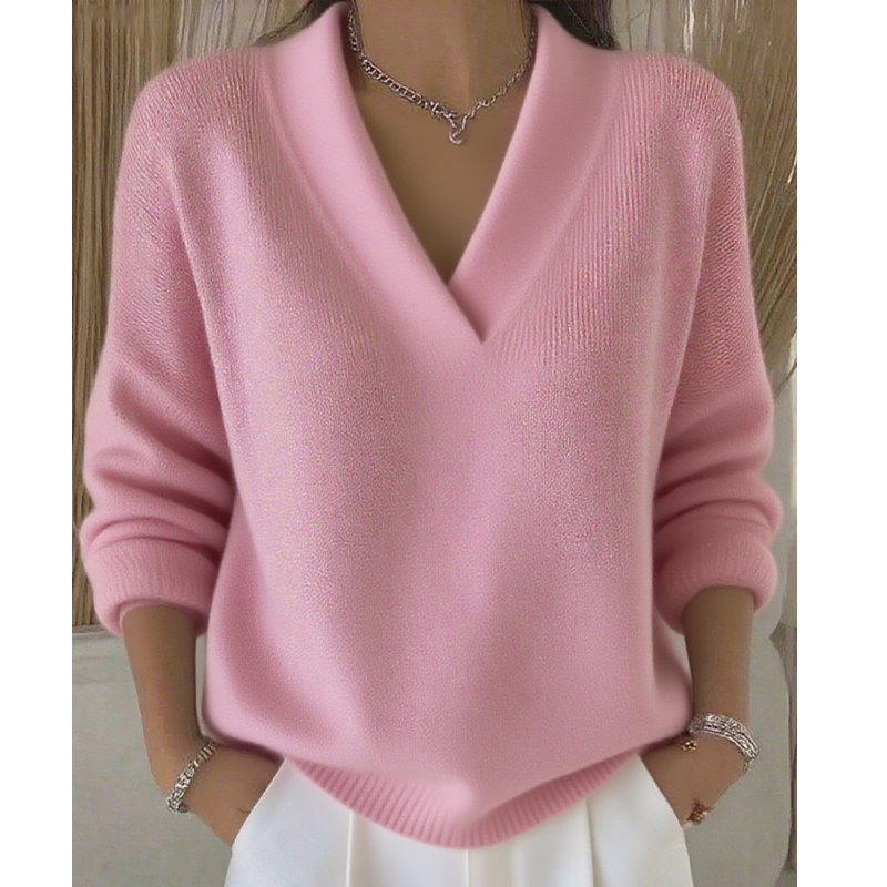 Cozy V-Neck Sweater for Casual Wear