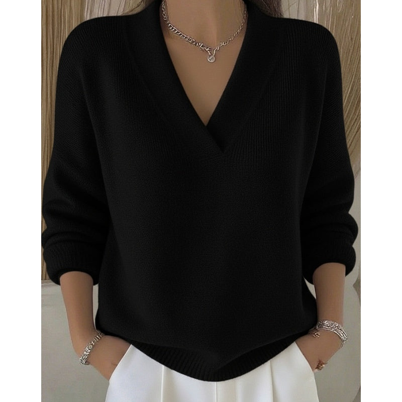 Cozy V-Neck Sweater for Casual Wear
