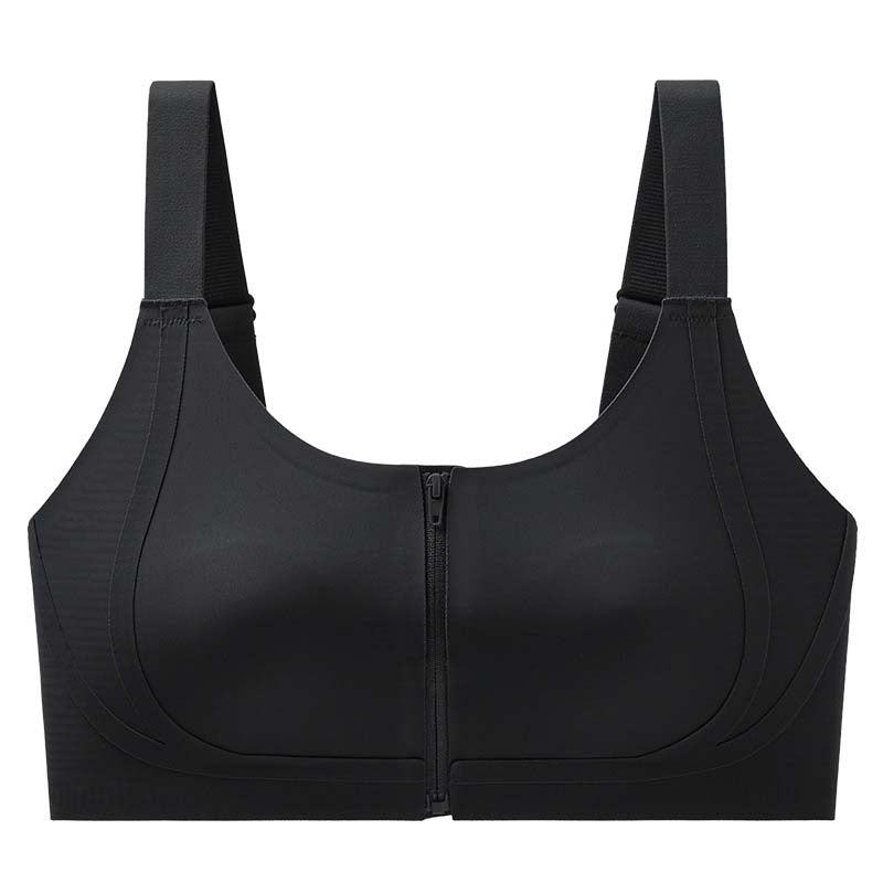 Women's Comfortable Wireless Seamless Zip Front Closure Bra