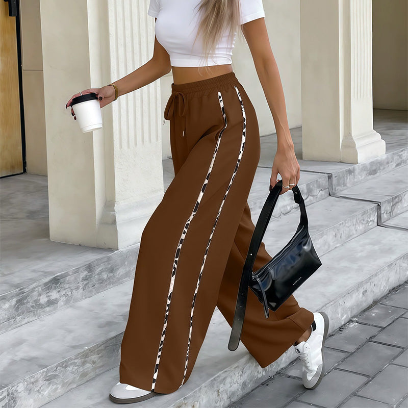 Women's Casual Drawstring Wide-Leg Pants