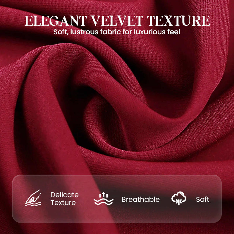 Elegant Velvet Bell Sleeve Maxi Dress