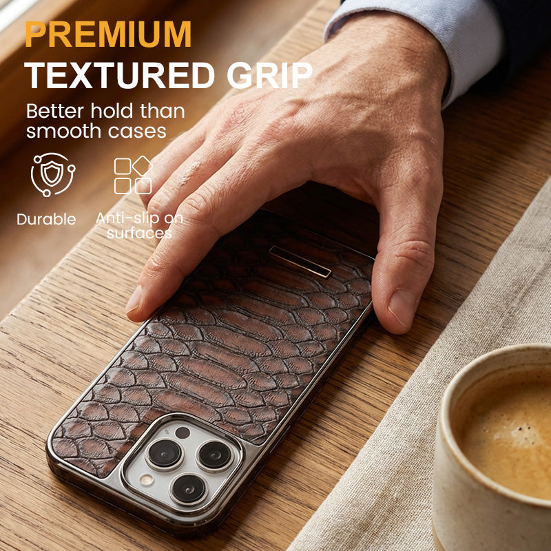 Snakeskin Texture Faux Leather Phone Case
