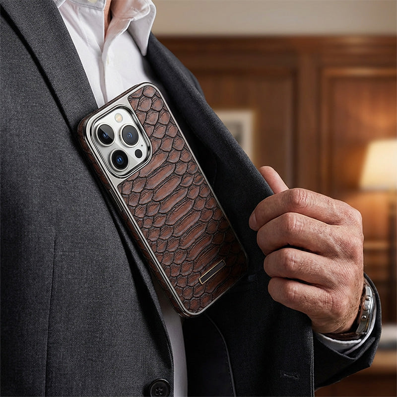 Snakeskin Texture Faux Leather Phone Case