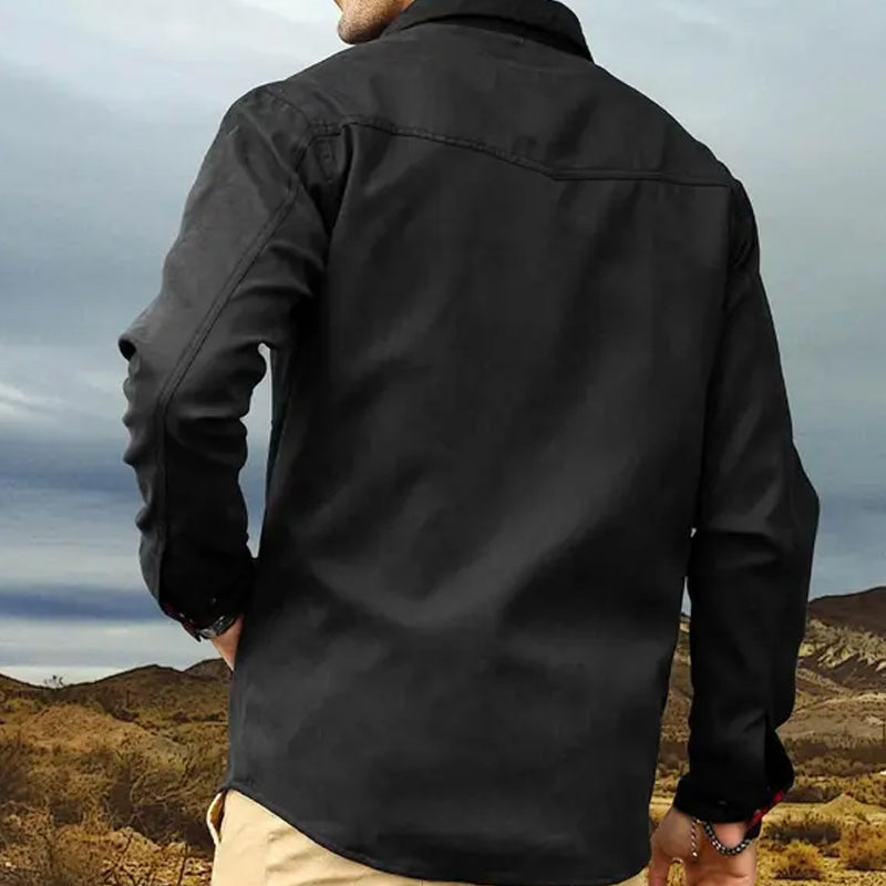 Men’s Flannel-Lined Western Snap Jacket