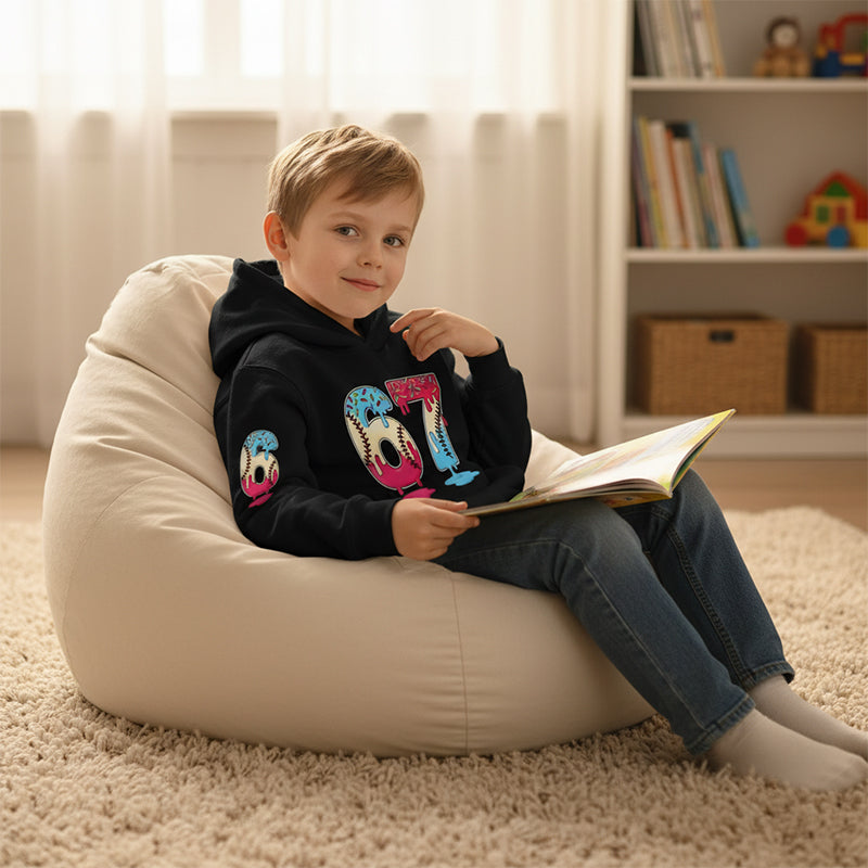 Kids' Funny 67 Meme Hooded Sweatshirt（53% OFF）