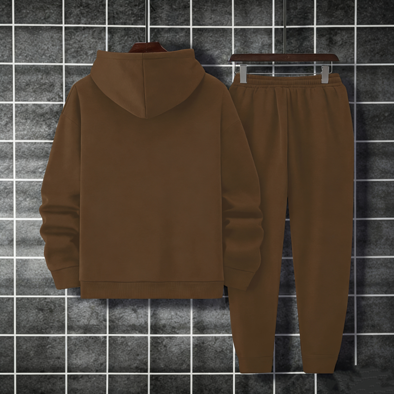 Men's Graphic Print Sweatshirt & Pants 2-Piece Set