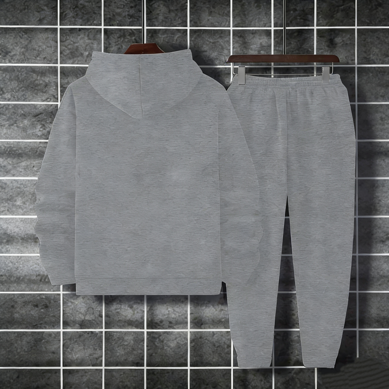 Men's Graphic Print Sweatshirt & Pants 2-Piece Set