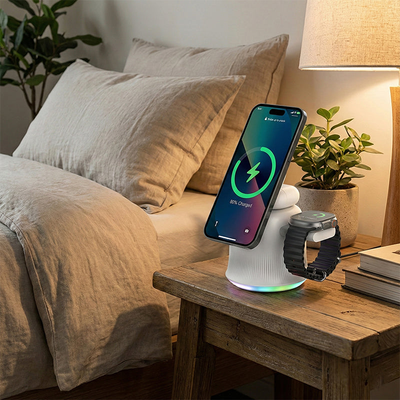 3-in-1 Foldable Magnetic Wireless Charging Station