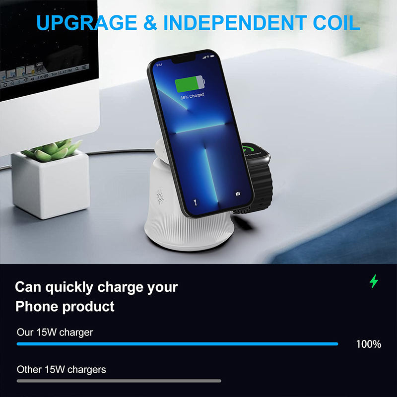 3-in-1 Foldable Magnetic Wireless Charging Station