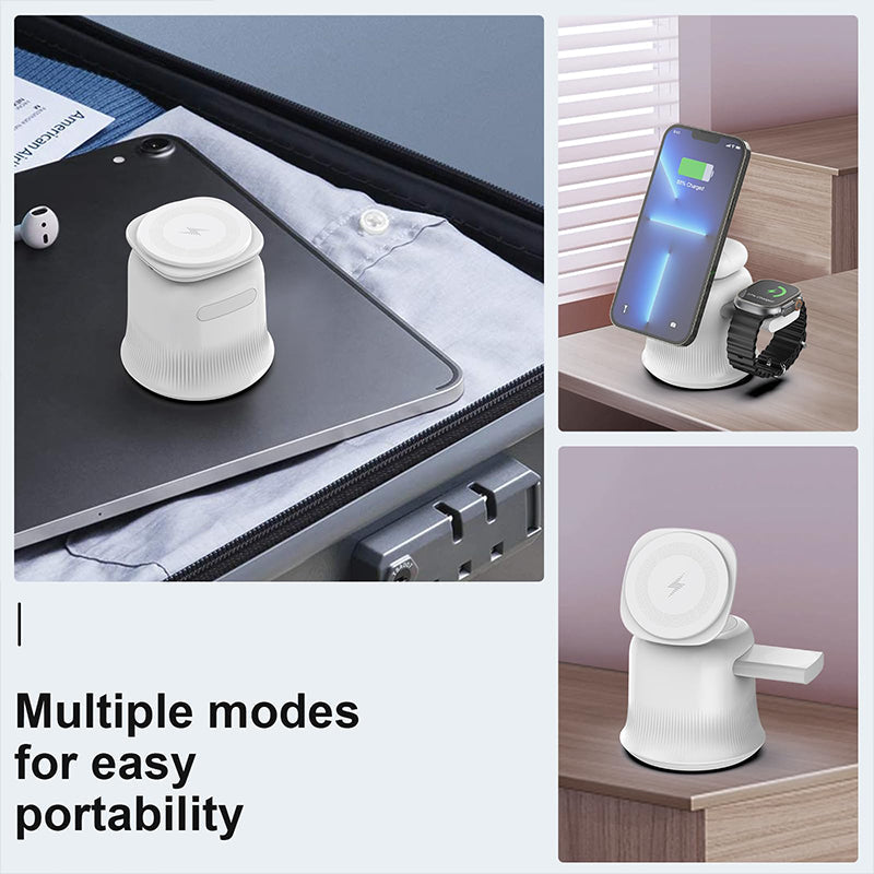 3-in-1 Foldable Magnetic Wireless Charging Station