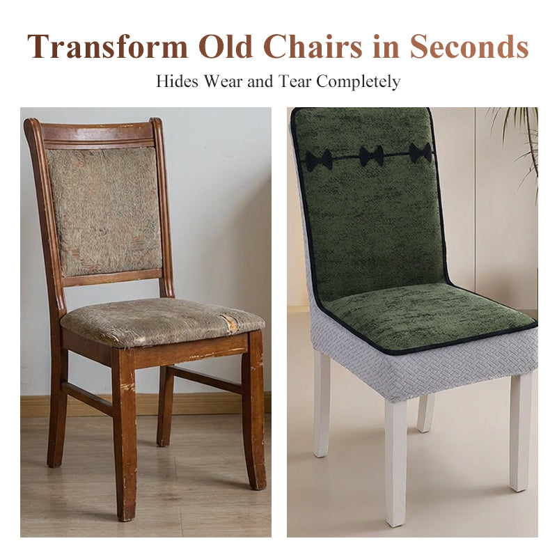 Full Coverage Chair Cover with Elegant Jacquard