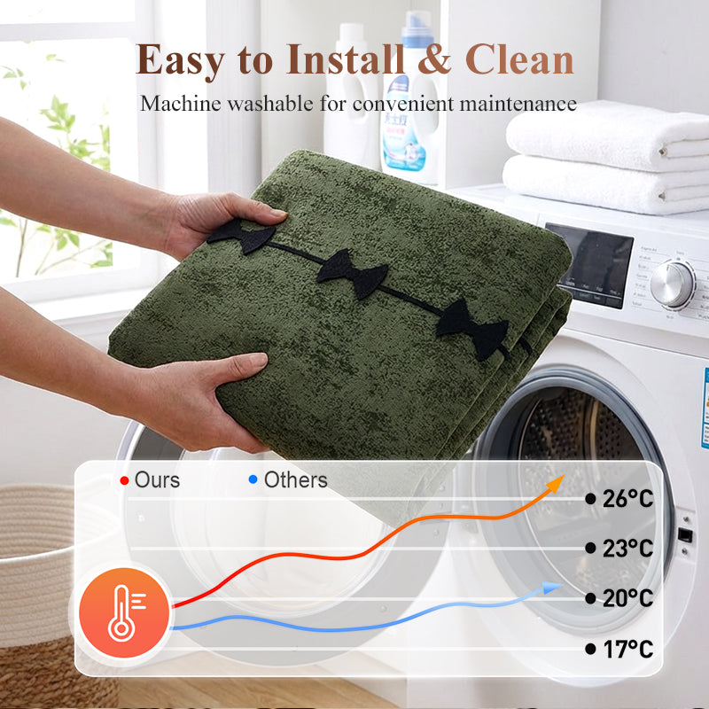 Full Coverage Chair Cover with Elegant Jacquard