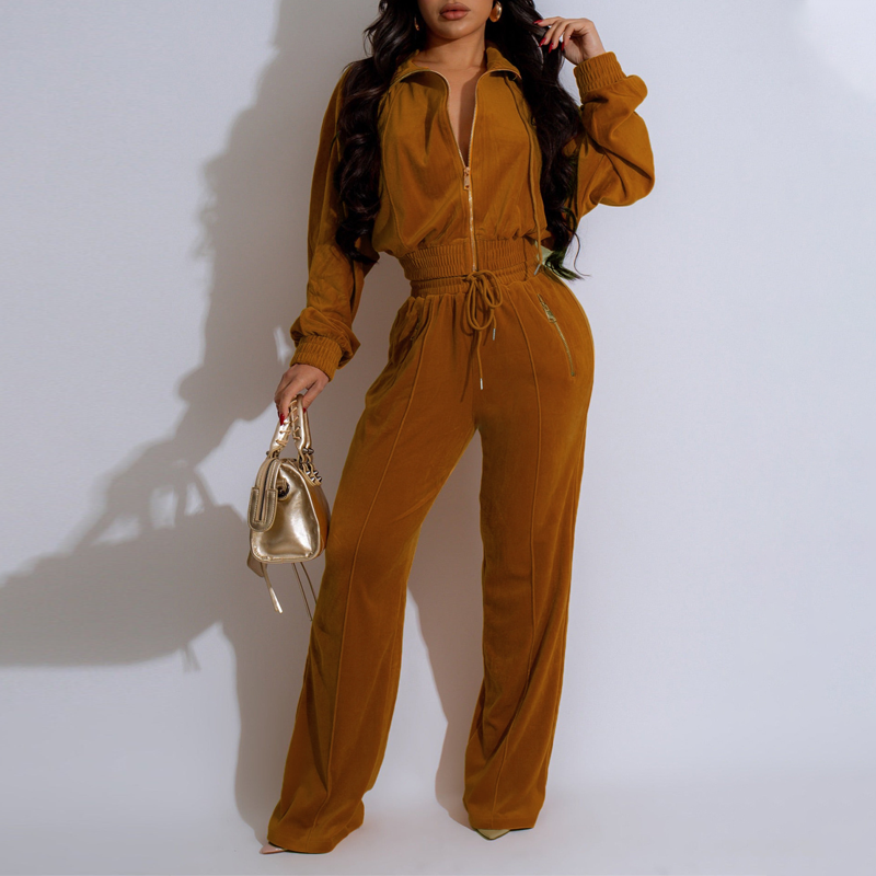 Women's Cropped Sweatshirt & Pants Set