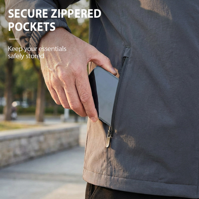 Men's Lightweight Reversible Stand Collar Jacket