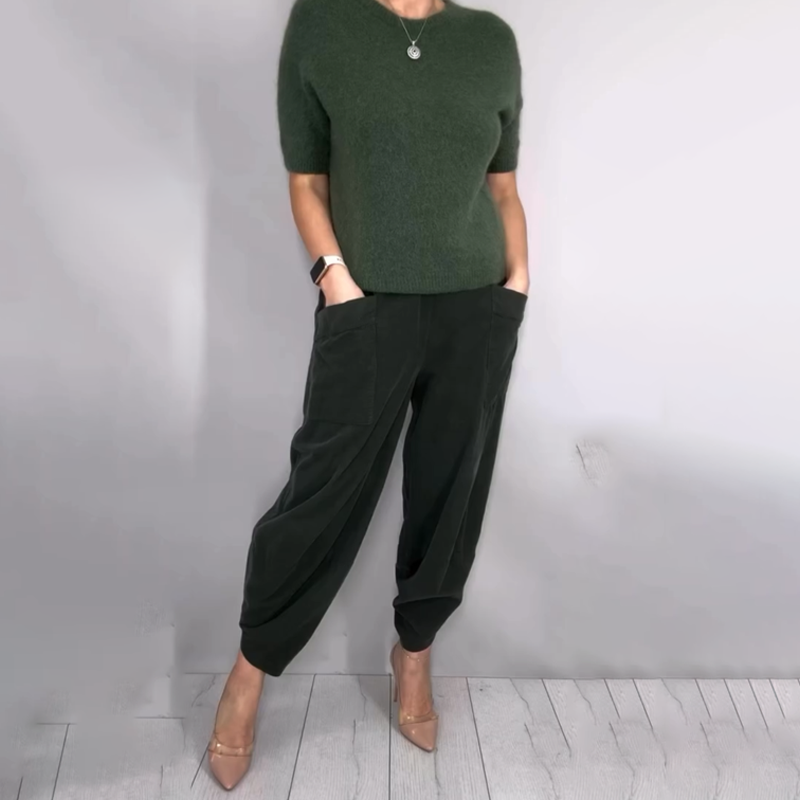 Women's Casual Knit Top & Harem Pants Set