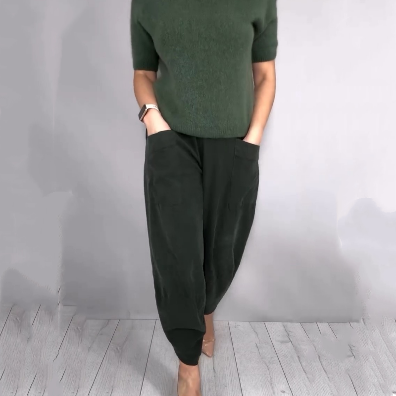 Women's Casual Knit Top & Harem Pants Set