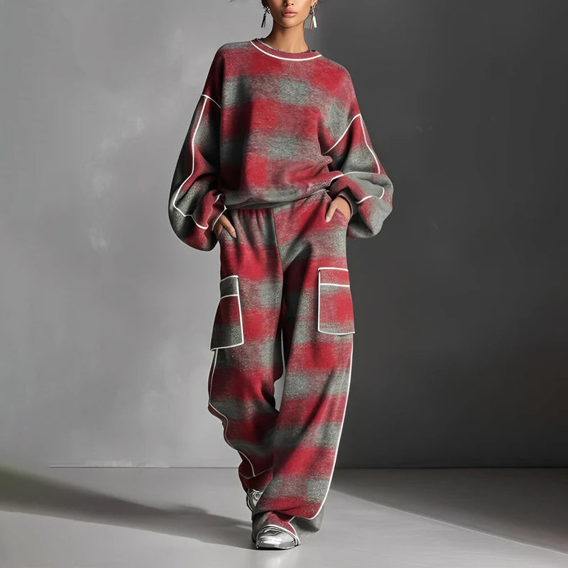 Modern Comfort Striped 2-Piece Set