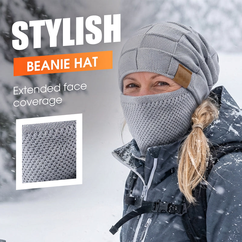 Winter Warm Beanie Hat with Face Cover