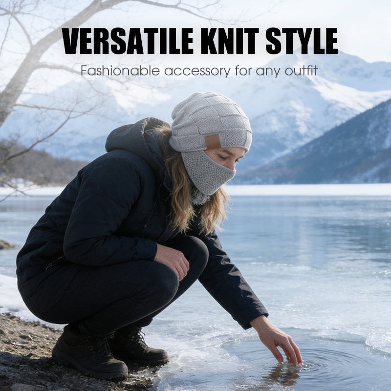 Winter Warm Beanie Hat with Face Cover