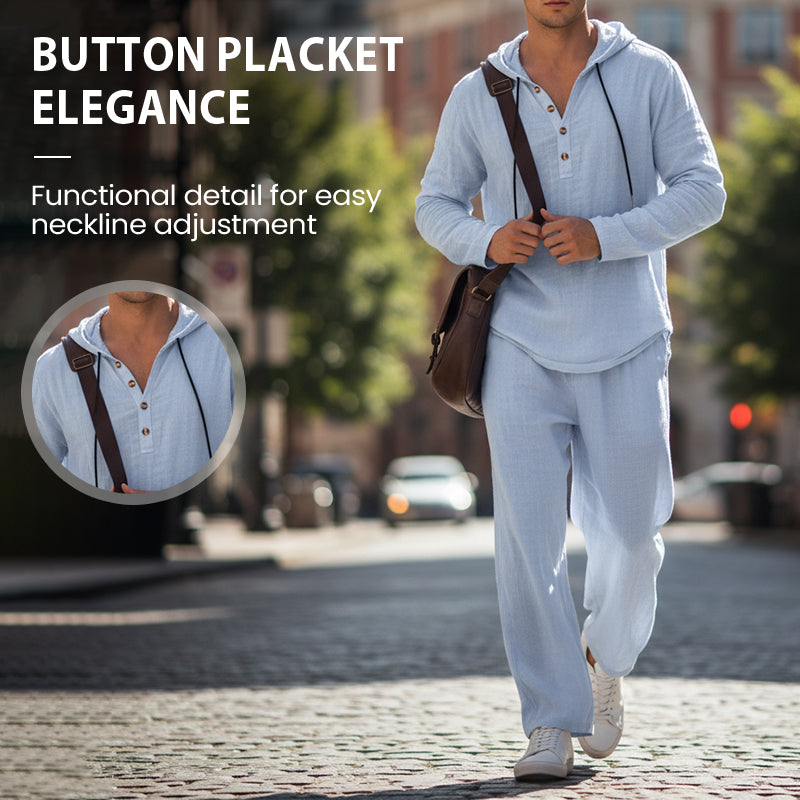 ⏳Time-Limited Special⏰Men's Hooded Casual Loose Top & Pants 2-Piece Set