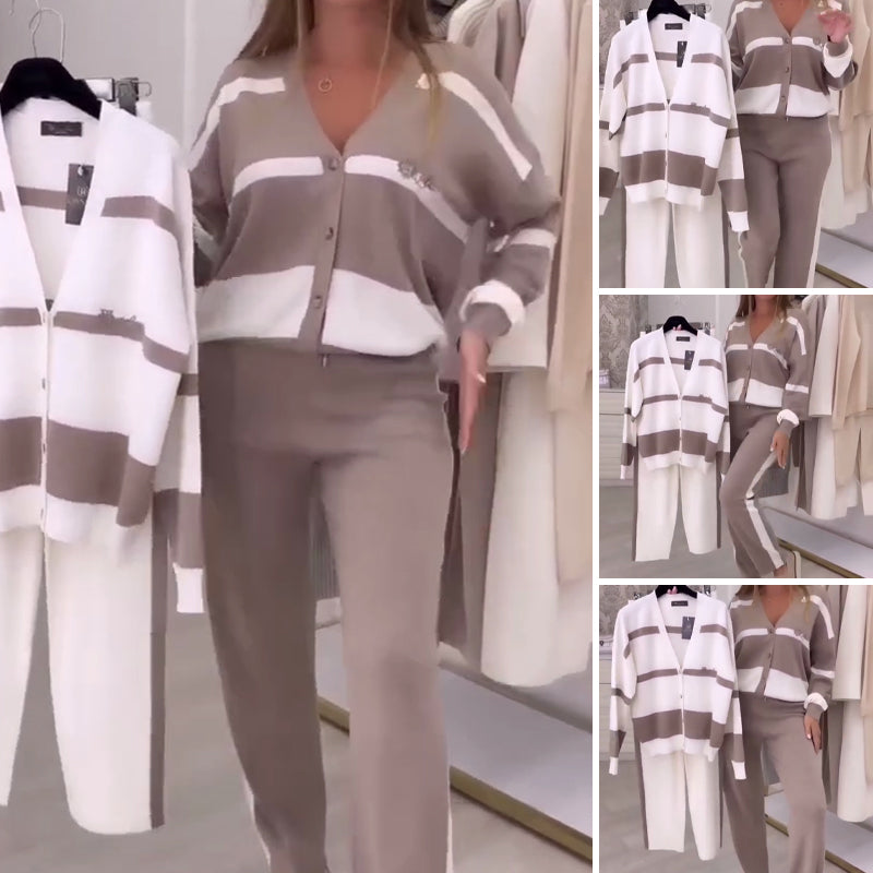 Striped Casual 2-Piece Set