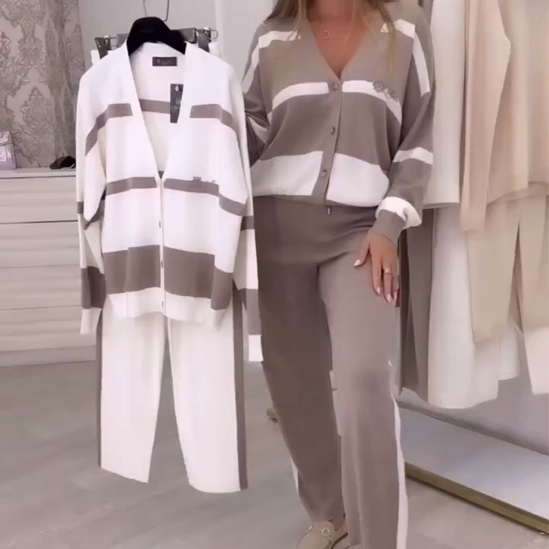 Striped Casual 2-Piece Set