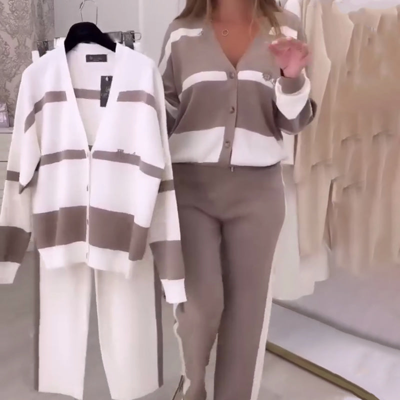 Striped Casual 2-Piece Set