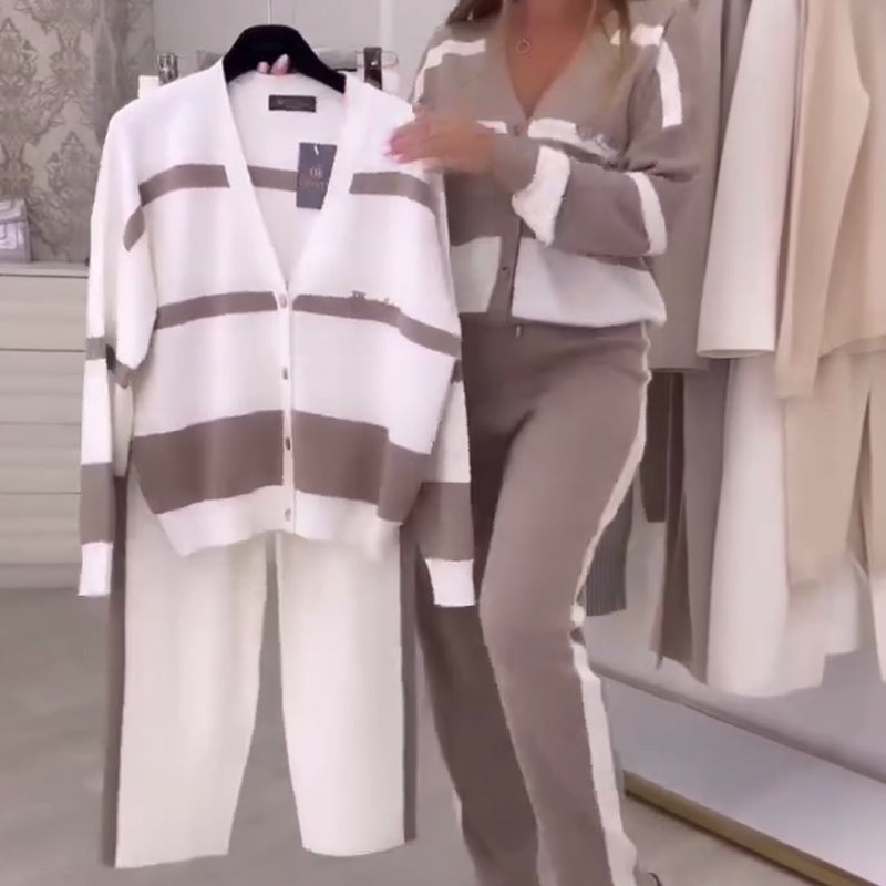 Striped Casual 2-Piece Set