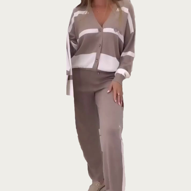 Striped Casual 2-Piece Set